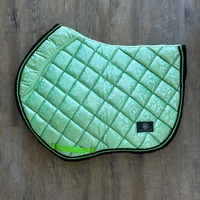 rebel equestrian lime green jump saddle pad 