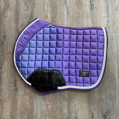 rebel equestrian purple ombre jumper saddle pad crystal trim