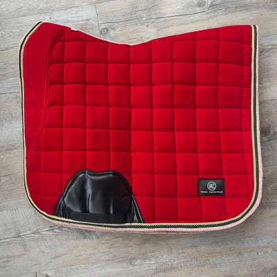 rebel equestrian red velvet saddle pad limited edition 