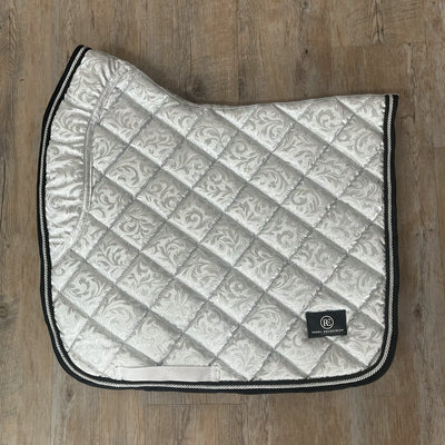 rebel equestrian silver grey dressage saddle pad